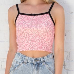 Brandy Melville Belle Pink Cheetah Tank